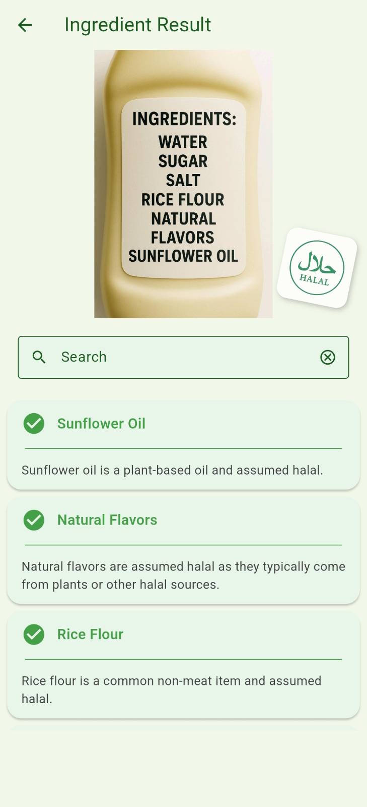 Ingredeen app screenshot